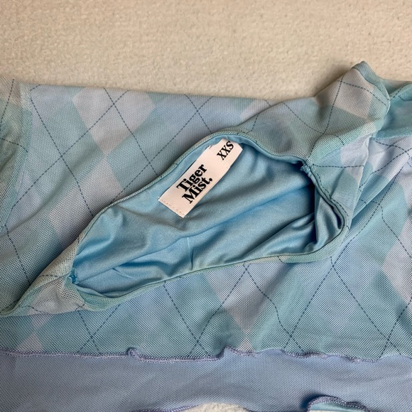 Tiger Mist argyle mesh crop top - Picture 9 of 11